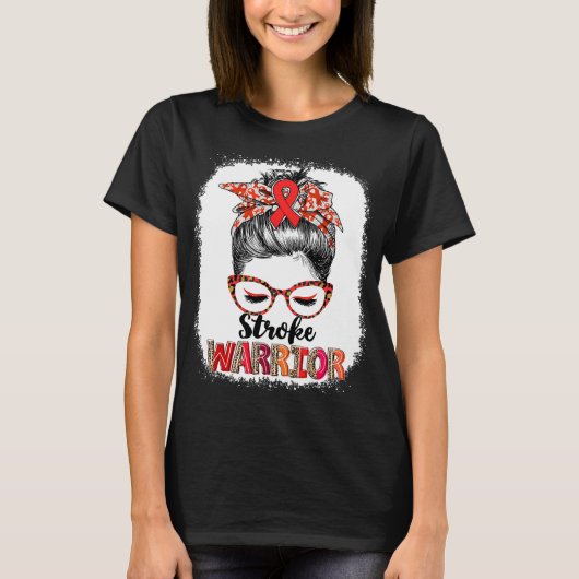 Warrior met rommelige knot t-shirt (Voorkant)