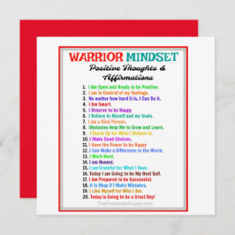 Warrior Mindset Affirmations Magnetic Kaart