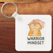 Warrior Mindset Kat Sleutelhanger – Zen Kitty Kalm (Voorkant)