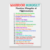 WARRIOR MINDSET MAGNETIC KAART (Voorkant)