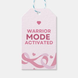 Warrior Mode Geactiveerd | Roze Zorgpakketten Cade Cadeaulabel