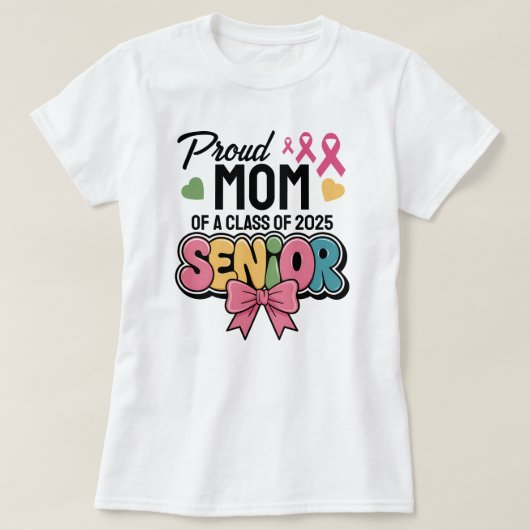 Warrior Mom, Proud & Unstoppable, Class of 2025 T-shirt (Design voorkant)