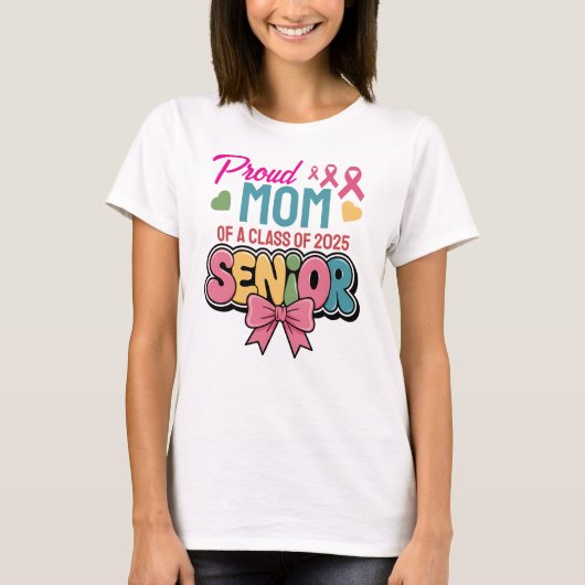 Warrior Mom, Proud & Unstoppable, Class of 2025 T-shirt (Voorkant)