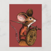 Warrior Mouse Briefkaart (Voorkant)