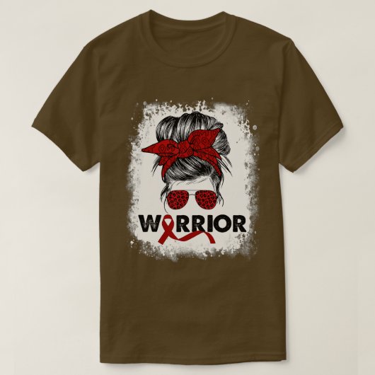Warrior Multiple Myeloma Cancer Awareness Burgundy T-shirt (Design voorkant)