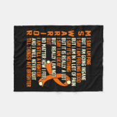 Warrior Multiple Sclerose Bewustzijn Fleece Deken (Voorkant (Horizontaal))
