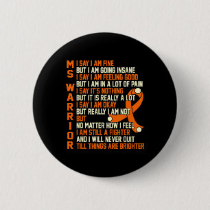Warrior Multiple Sclerose Bewustzijn Ronde Button 5,7 Cm