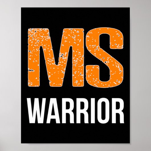 Warrior Multiple Sclerosis Bewustheid Poster (Voorkant)