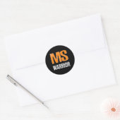 Warrior Multiple Sclerosis Bewustheid Ronde Sticker (Envelop)