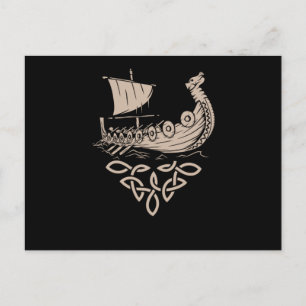 Warrior Norse Mythology Viking Ship Valhalla Gift Briefkaart