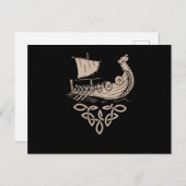 Warrior Norse Mythology Viking Ship Valhalla Gift Briefkaart (Voorkant / Achterkant)