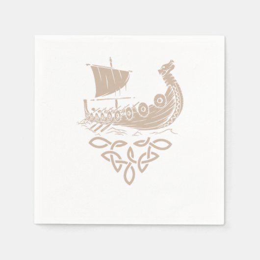 Warrior Norse Mythology Viking Ship Valhalla Gift Servet (Voorkant)