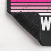 Warrior not Worrier Breast Cancer Awareness Muismat (Hoek)