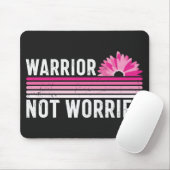 Warrior not Worrier Breast Cancer Awareness Muismat (Met muis)