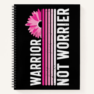 Warrior not Worrier Breast Cancer Awareness Notitieboek