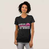 Warrior not Worrier Breast Cancer Awareness T-shirt (Voorkant volledig)