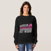 Warrior not Worrier Breast Cancer Awareness Trui (Voorkant volledig)