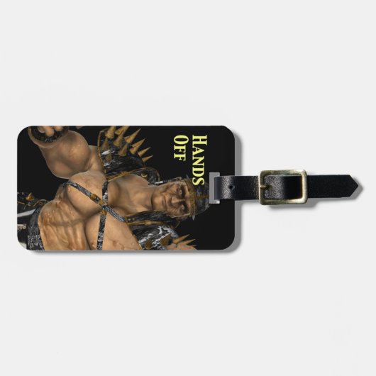 Warrior Ogre zegt handjes van Eenvoudige ID op maa Bagagelabel (Voorkant horizontaal)