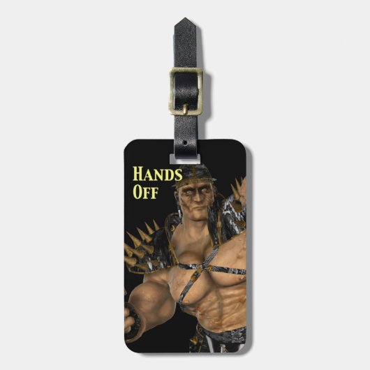 Warrior Ogre zegt handjes van Eenvoudige ID op maa Bagagelabel (Voorkant verticaal)