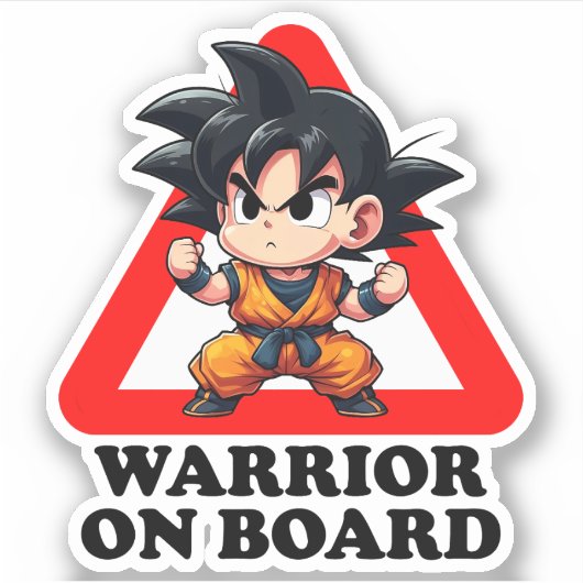 Warrior on board sticker (Voorkant)
