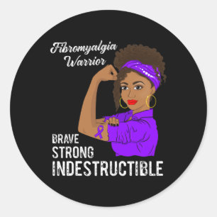 Warrior Onverwoestbaar Chronisch Pijnbewustzijn Ronde Sticker
