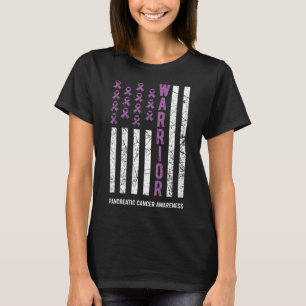 Warrior Paarse lint Pancreaskankerbewustzijn T-shirt