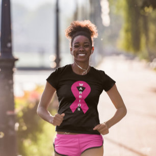Warrior Pink Ribbon Breast Cancer Bewustmakende Ma T-shirt