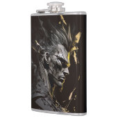 Warrior Portret Fantasie Schilderen Wild Spirit Ar Heupfles (Links)