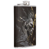 Warrior Portret Fantasie Schilderen Wild Spirit Ar Heupfles (Rechts)