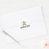 Warrior Pose Ashtanga Yoga Ronde Sticker (Envelop)