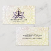 Warrior Pose | Mandala Pattern | Yoga Visitekaartje (Voorkant / Achterkant)