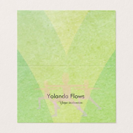 Warrior Pose Yoga Visitekaartje (Buitenkant ongevouwen)