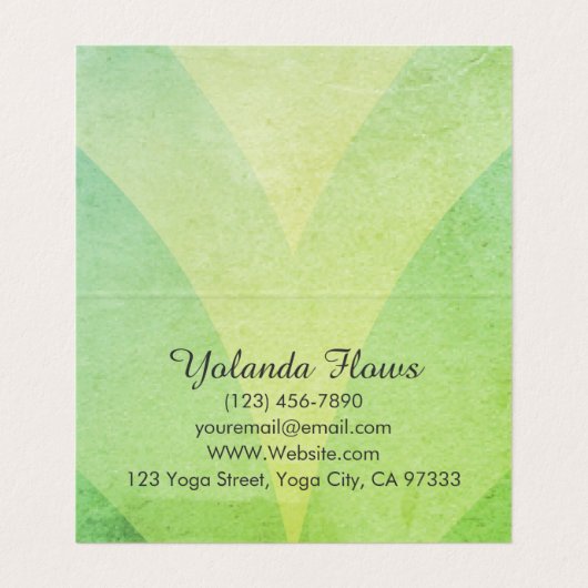 Warrior Pose Yoga Visitekaartje (Binnenkant ongevouwen)