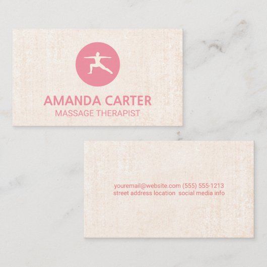 Warrior Pose Yoga Visitekaartje (Voorkant / Achterkant)