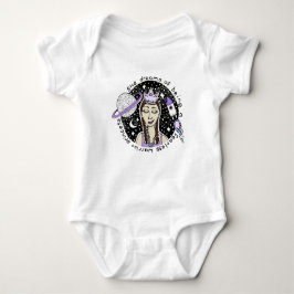 Warrior Princess Doodle Astronaut Feminisme & Naam Romper