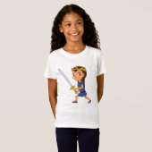 Warrior prinses cartoon t-shirt (Voorkant volledig)