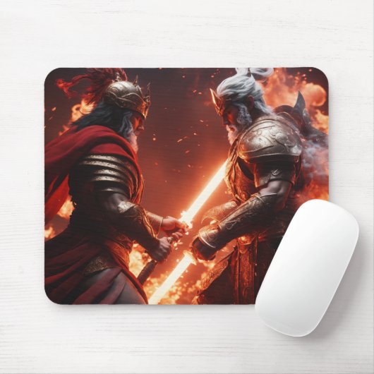 Warrior print Mousepad met gamers zal het geweldig Muismat (Met muis)