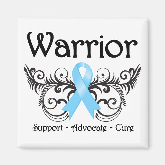 Warrior Prostate Cancer Scroll Magneet (Voorkant)