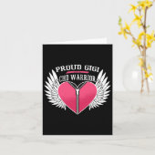 Warrior Proud Gigi Rits Hart met Engel Vleugels Kaart (Gele Bloem)