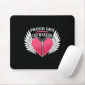 Warrior Proud Gigi Rits Hart met Engel Vleugels Muismat (Met muis)