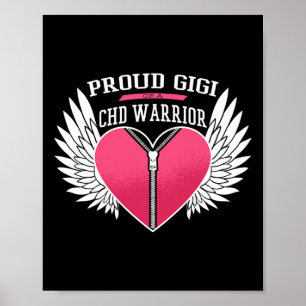 Warrior Proud Gigi Rits Hart met Engel Vleugels Poster