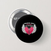 Warrior Proud Gigi Rits Hart met Engel Vleugels Ronde Button 5,7 Cm (Voorkant /achterkant)