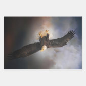 Warrior Queen Flying Bald Eagle Decoupage Papier Inpakpapier Vel (Voorkant 2)