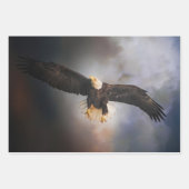 Warrior Queen Flying Bald Eagle Decoupage Papier Inpakpapier Vel (Voorkant)