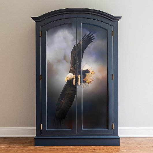 Warrior Queen Flying Bald Eagle Decoupage Tissuepapier