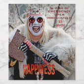 Warrior Queen Happiness Wijnlabel! Wijn Etiket (Enkel label)