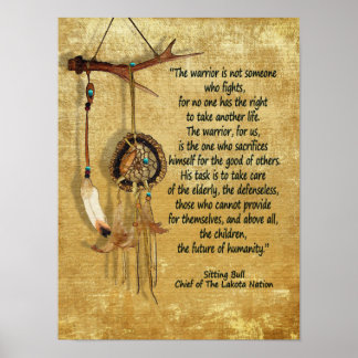 Warrior quote Dream-Catcher motivatie Poster