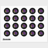 Warrior Rainbow Paarse lint Opioïde Overdosis Awar Ronde Sticker (Vel)