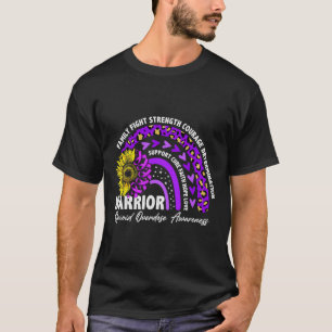 Warrior Rainbow Paarse lint Opioïde Overdosis Awar T-shirt