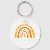 Warrior Rainbow Sinaasappel Sleutelhanger (Voorkant)